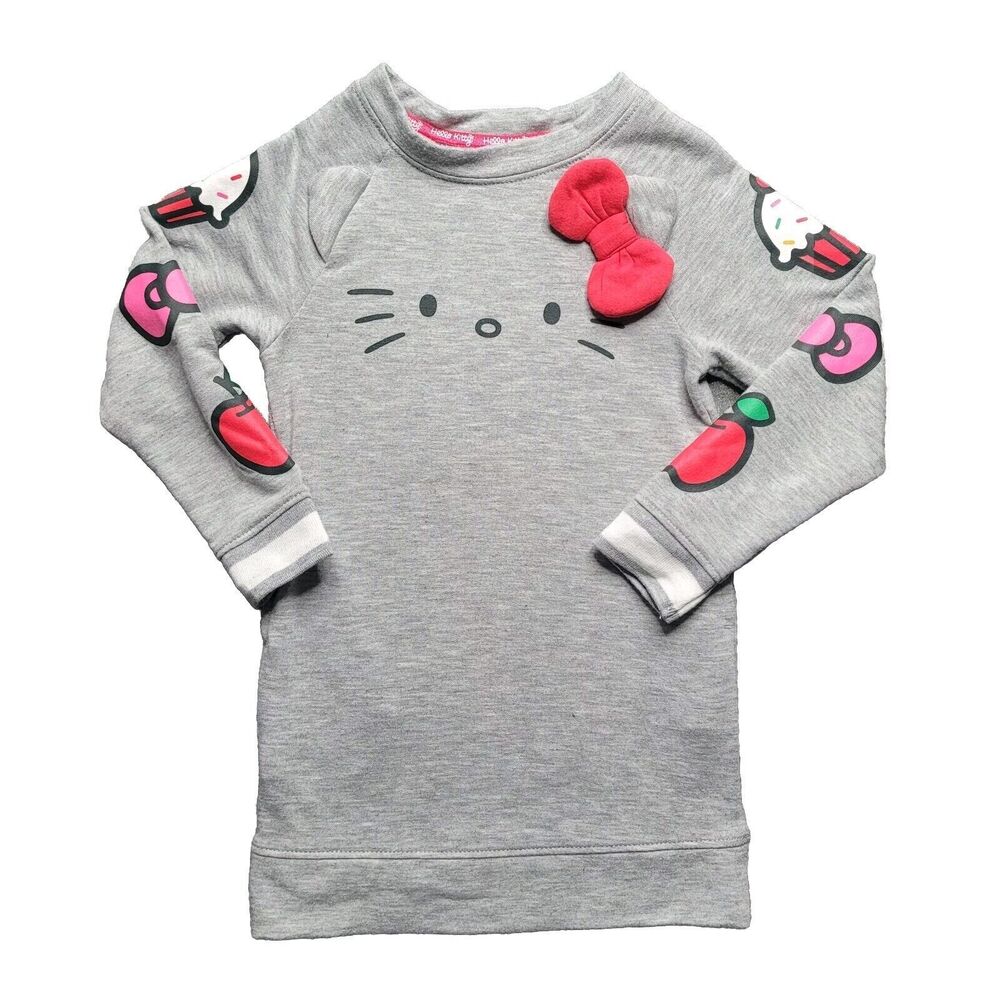 Hello Kitty 18 Month Long Sleeve Shirt Dress With Pockets By Sanrio